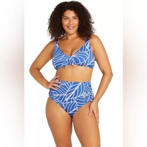 ArteSands Philharmonic Blue Botticelli High Waist Swim Bottoms Women’s Size 24